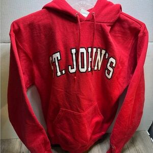 Champions Women's St. John’s U Hoodie Size S Small Red Pullover Sweatshirt